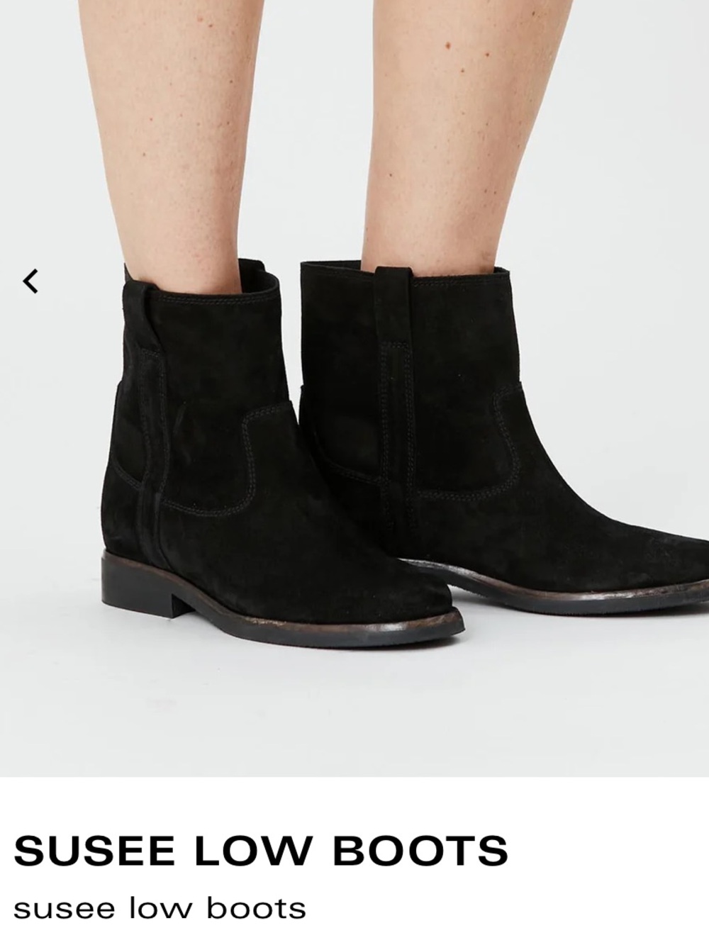 Black suede booties
